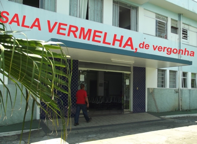 sala vermelha de vergonha